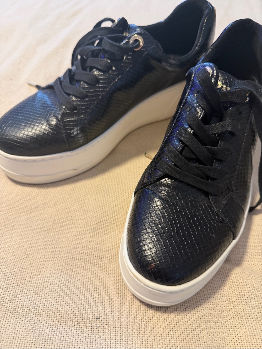 Dune Dillards Black Platform Sneakers